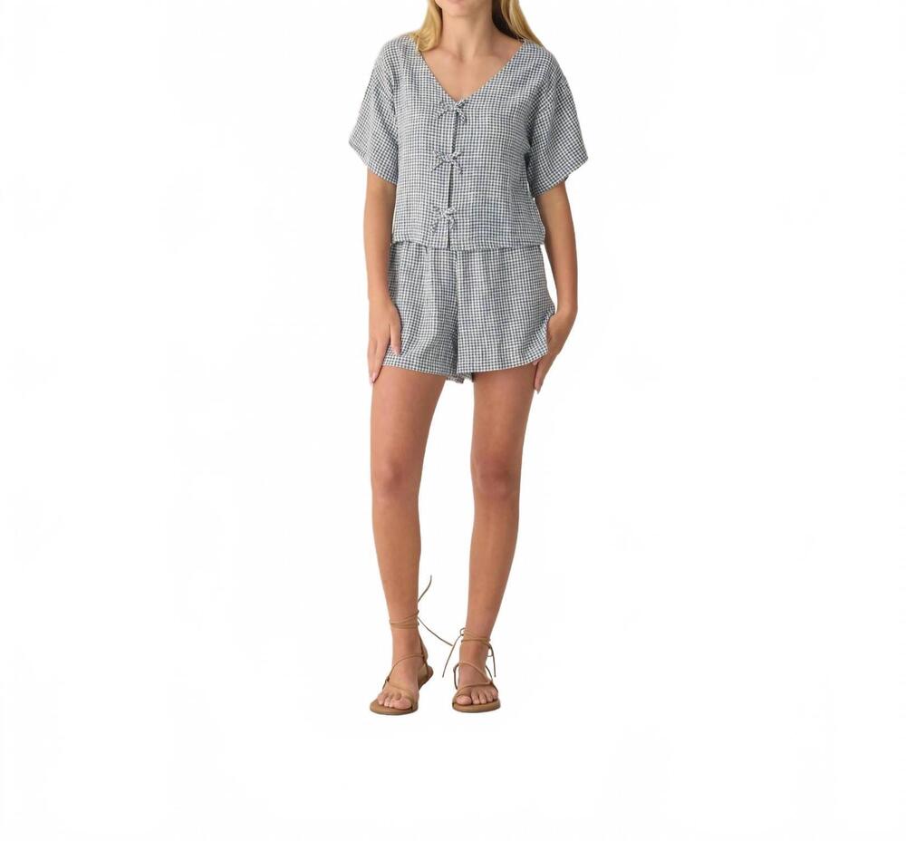 NEW RYLEE + CRU teen juniper set in marine gingham